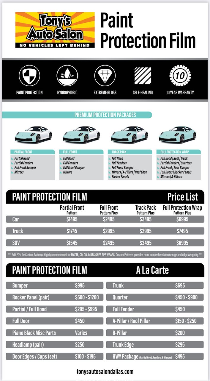 Tony’s Auto Salon, Windeaux & Wraps